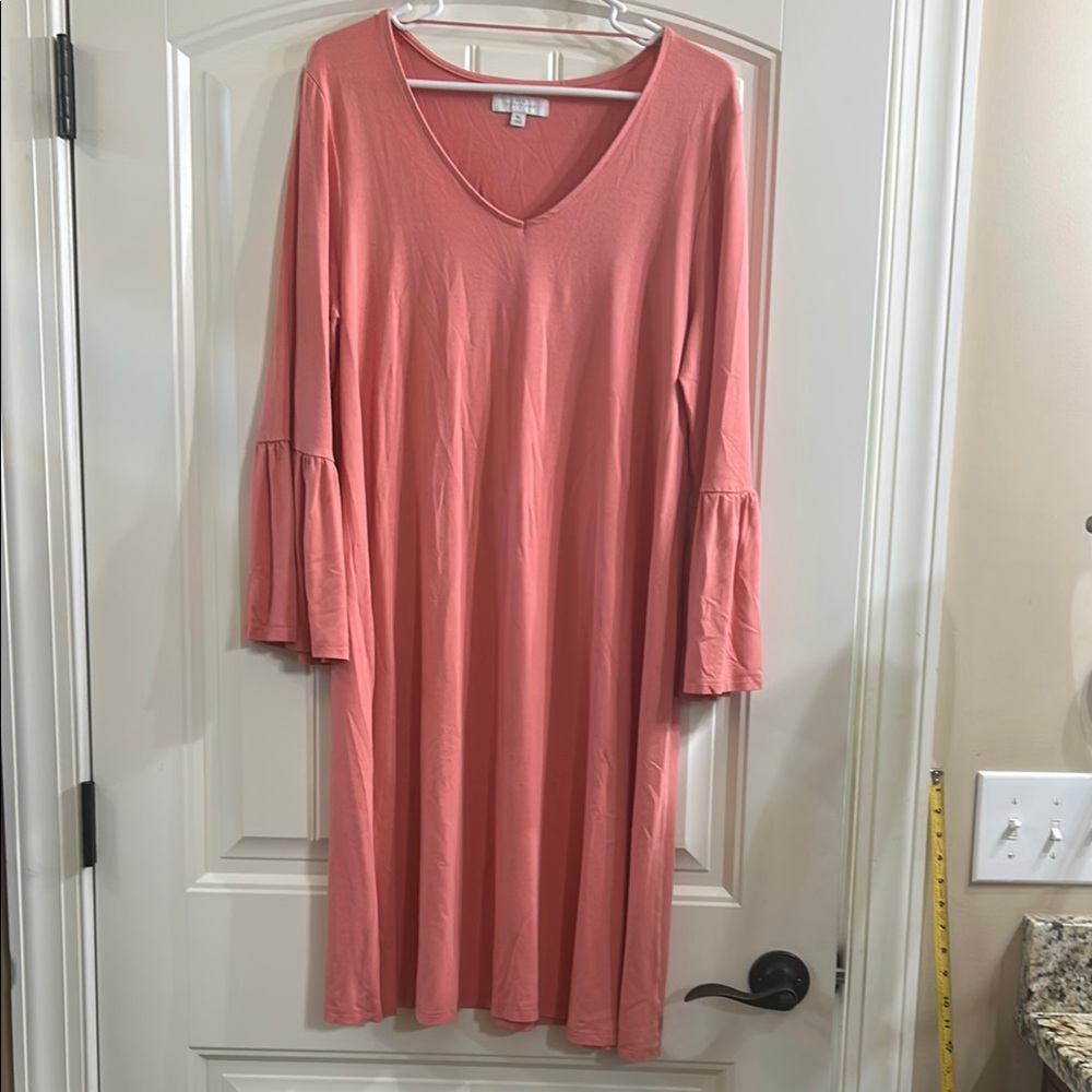 New Directions Coral Long Sleeve Dress